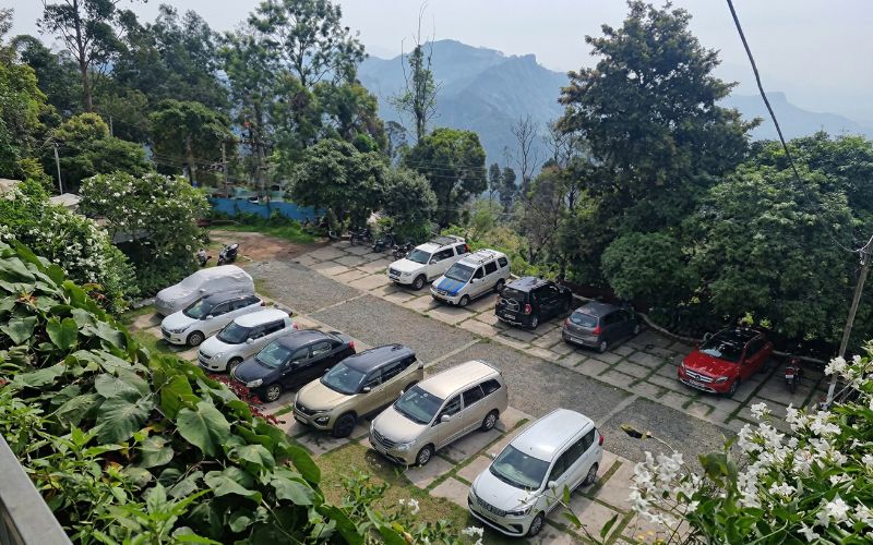 Spacious car parking